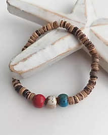 Seramik Boncuklu Bambu Bilezik